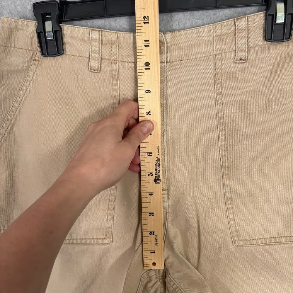 Jones New York Short 6 Tan Utility Chino 100% Cotton Khaki Hiking Casual GORP‎